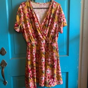 EUC 1xl flower print dress